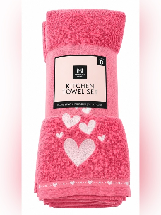 Member's Mark Other - 8 Pack Colorful  Heart Kitchen Towel Set
By Member’s Mark NWT ❤️🤍🩷